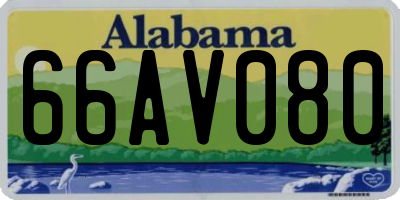 AL license plate 66AV080