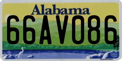 AL license plate 66AV086