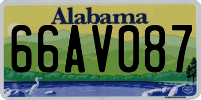 AL license plate 66AV087