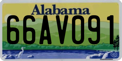 AL license plate 66AV091