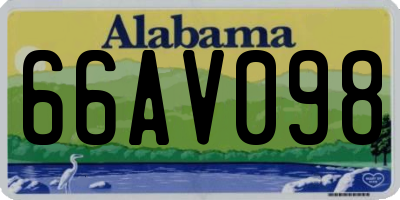 AL license plate 66AV098