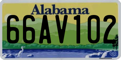 AL license plate 66AV102