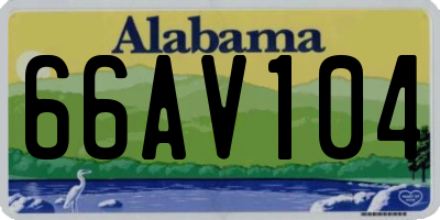 AL license plate 66AV104