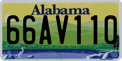 AL license plate 66AV110