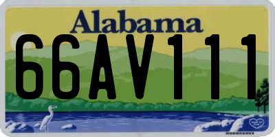 AL license plate 66AV111