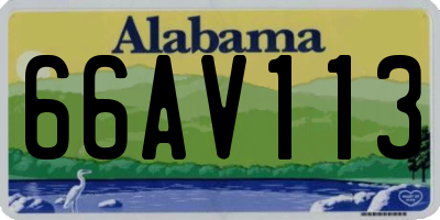AL license plate 66AV113