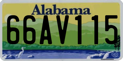 AL license plate 66AV115