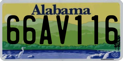 AL license plate 66AV116