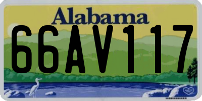 AL license plate 66AV117