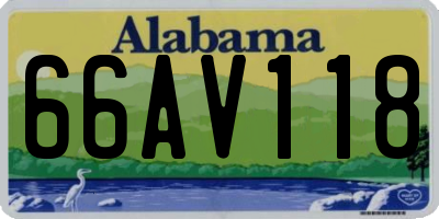 AL license plate 66AV118