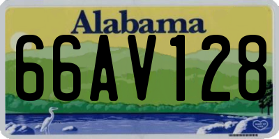 AL license plate 66AV128