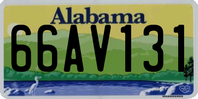 AL license plate 66AV131