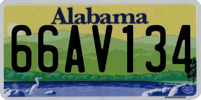 AL license plate 66AV134
