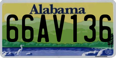 AL license plate 66AV136