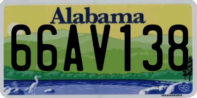 AL license plate 66AV138