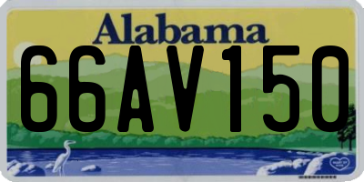 AL license plate 66AV150