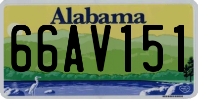 AL license plate 66AV151