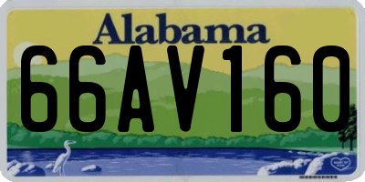 AL license plate 66AV160