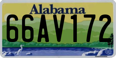 AL license plate 66AV172