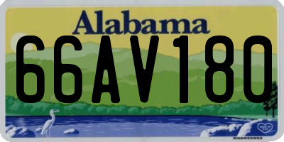 AL license plate 66AV180