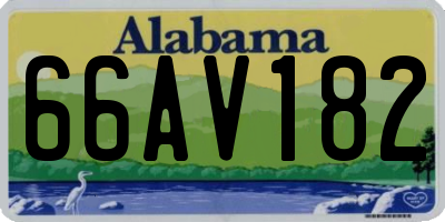 AL license plate 66AV182