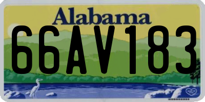 AL license plate 66AV183