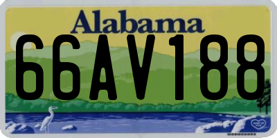 AL license plate 66AV188