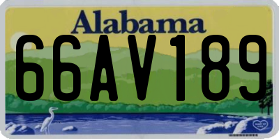 AL license plate 66AV189
