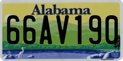 AL license plate 66AV190