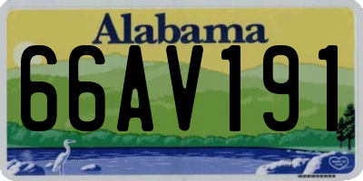 AL license plate 66AV191