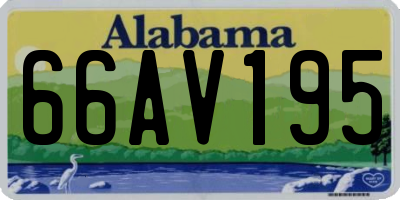AL license plate 66AV195