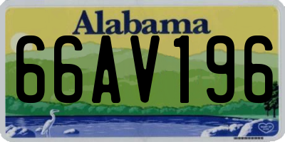 AL license plate 66AV196