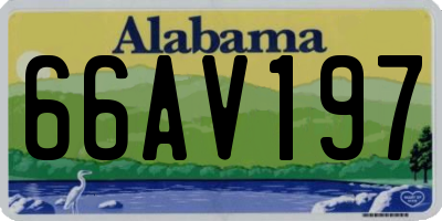 AL license plate 66AV197