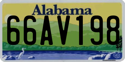 AL license plate 66AV198