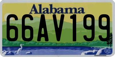 AL license plate 66AV199