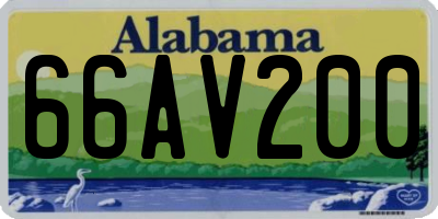 AL license plate 66AV200