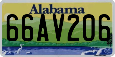 AL license plate 66AV206