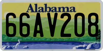 AL license plate 66AV208
