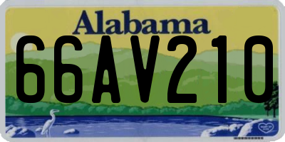 AL license plate 66AV210