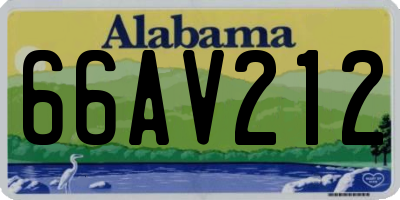 AL license plate 66AV212