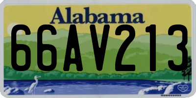 AL license plate 66AV213