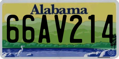 AL license plate 66AV214