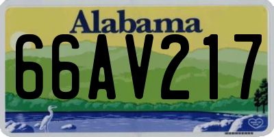 AL license plate 66AV217