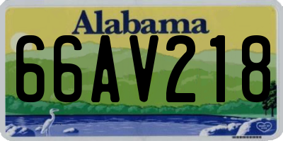AL license plate 66AV218