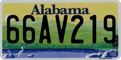 AL license plate 66AV219