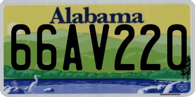 AL license plate 66AV220