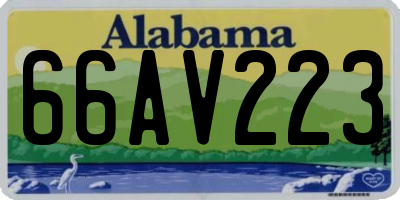AL license plate 66AV223