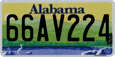 AL license plate 66AV224