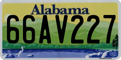 AL license plate 66AV227