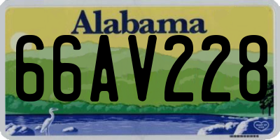AL license plate 66AV228